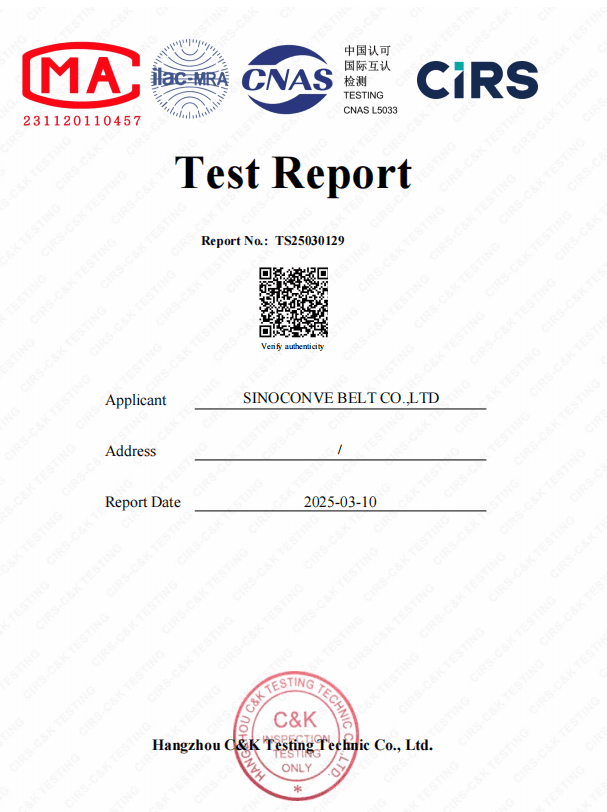 SINOCONVE certification document