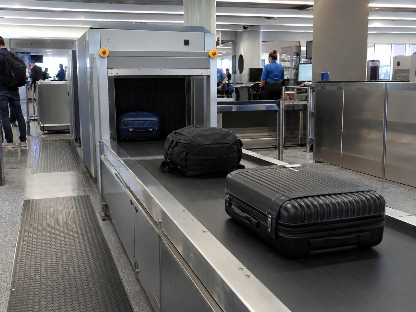 Security Screening Line conveyor belt application