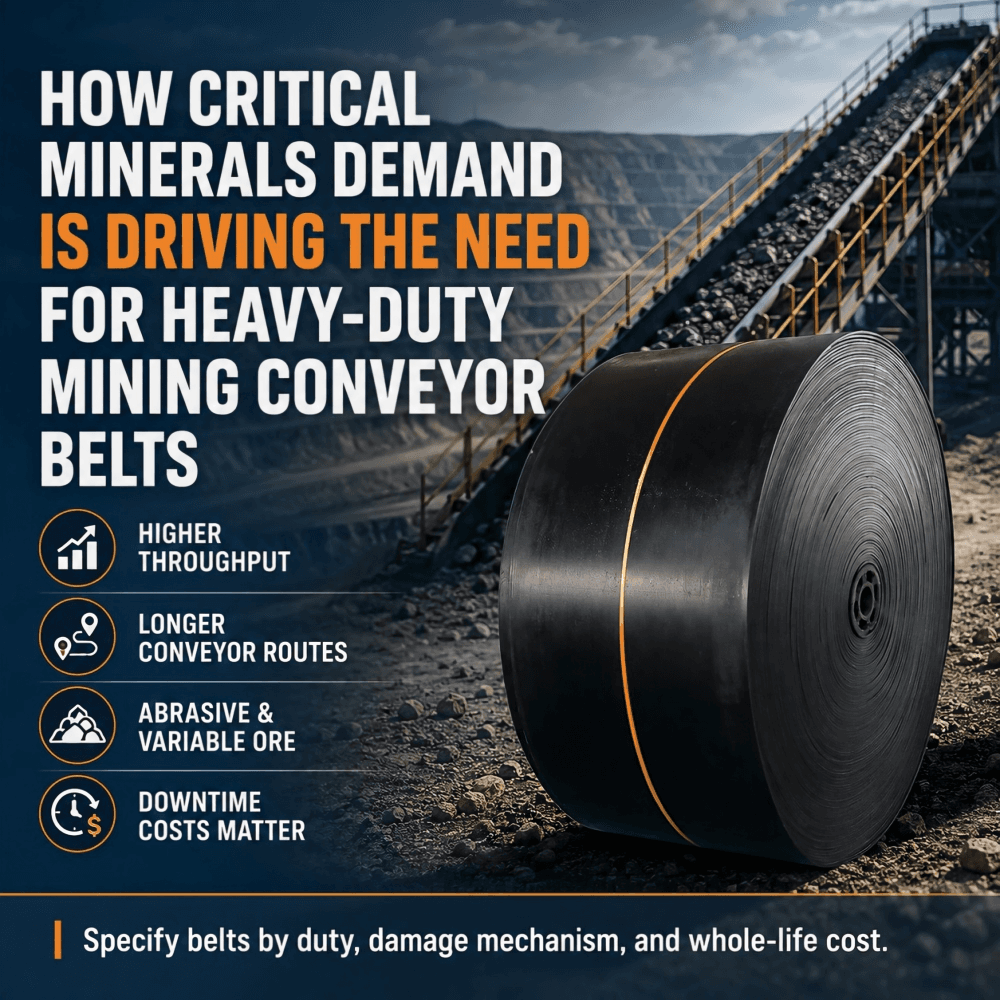 How Critical Minerals Demand Is Driving the Need for Heavy-Duty Mining Conveyor Belts