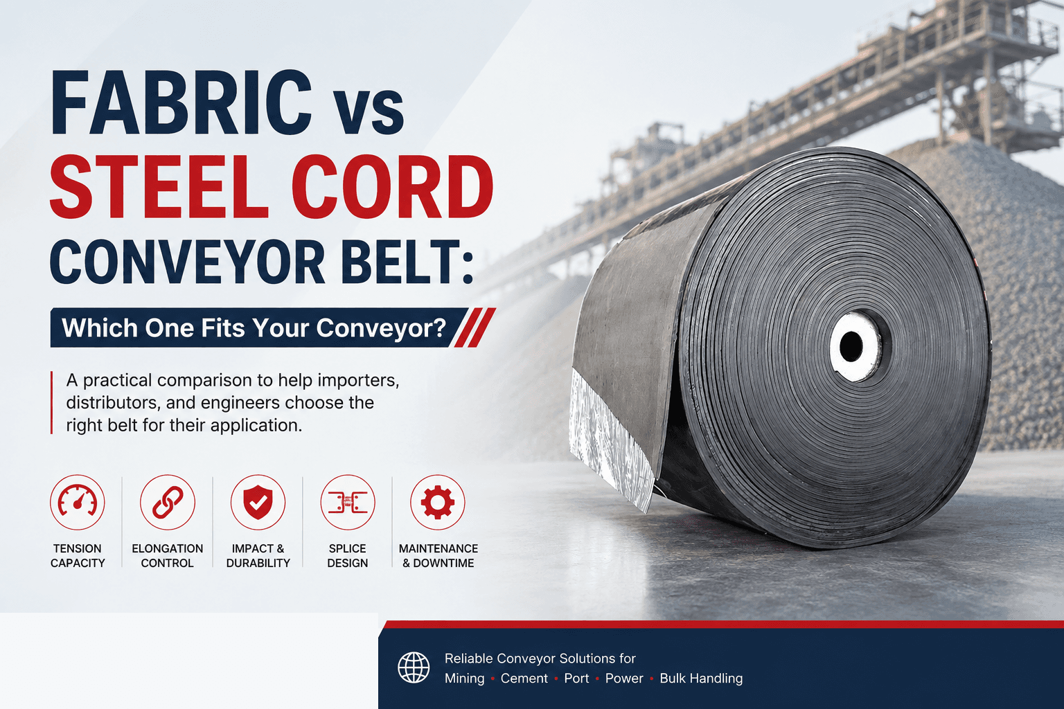 Fabric vs Steel Cord Conveyor Belt: Which One Fits Your Conveyor?
