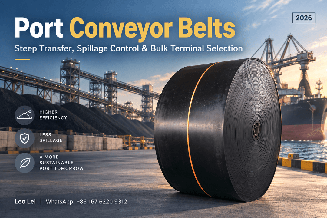 Port Conveyor Belts: Steep Transfer, Spillage Control and Bulk Terminal Selection (2026)