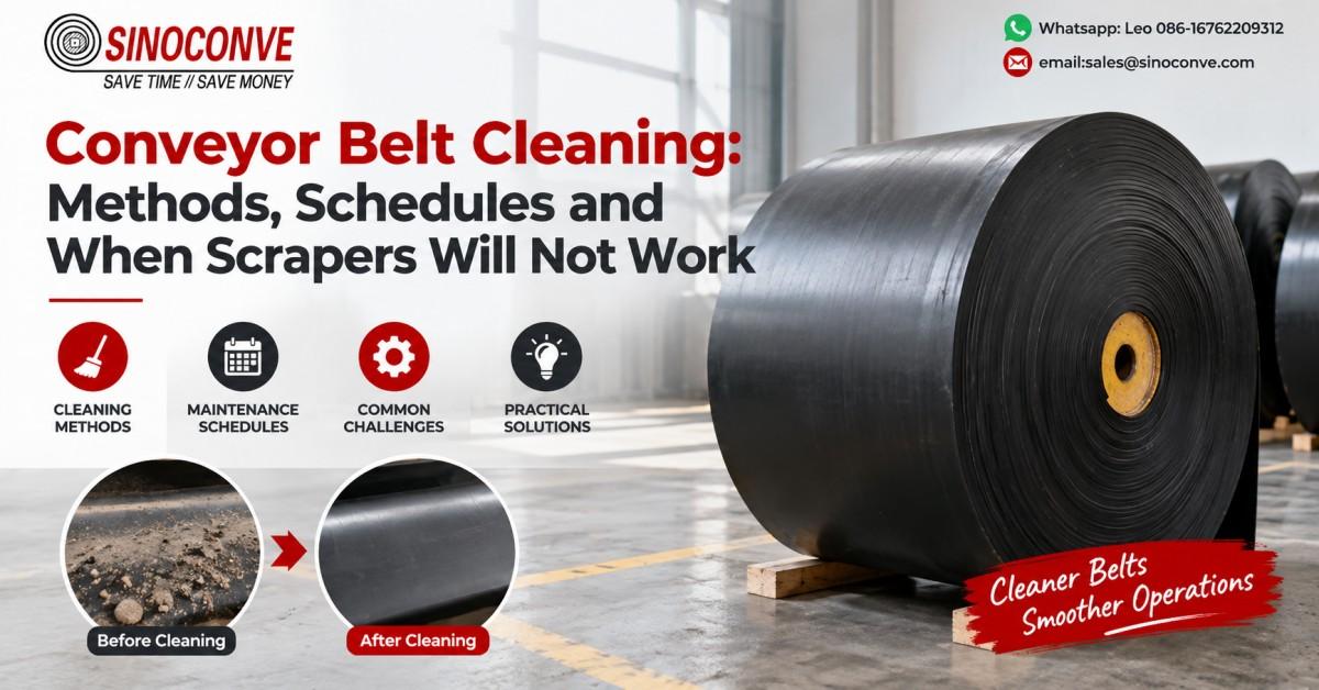 Conveyor Belt Cleaning: Methods, Schedules and When Scrapers Will Not Work