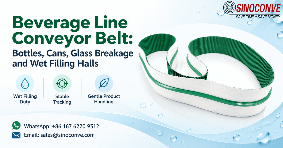 Beverage Line Conveyor Belt: Bottles, Cans, Glass Breakage and Wet Filling Halls