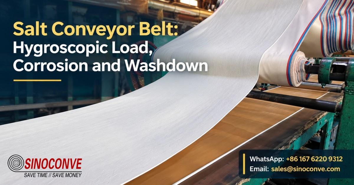 Salt Conveyor Belt: Hygroscopic Load, Corrosion and Washdown