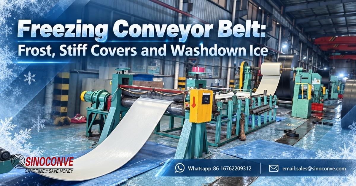 Freezing Conveyor Belt: Frost, Stiff Covers and Washdown Ice