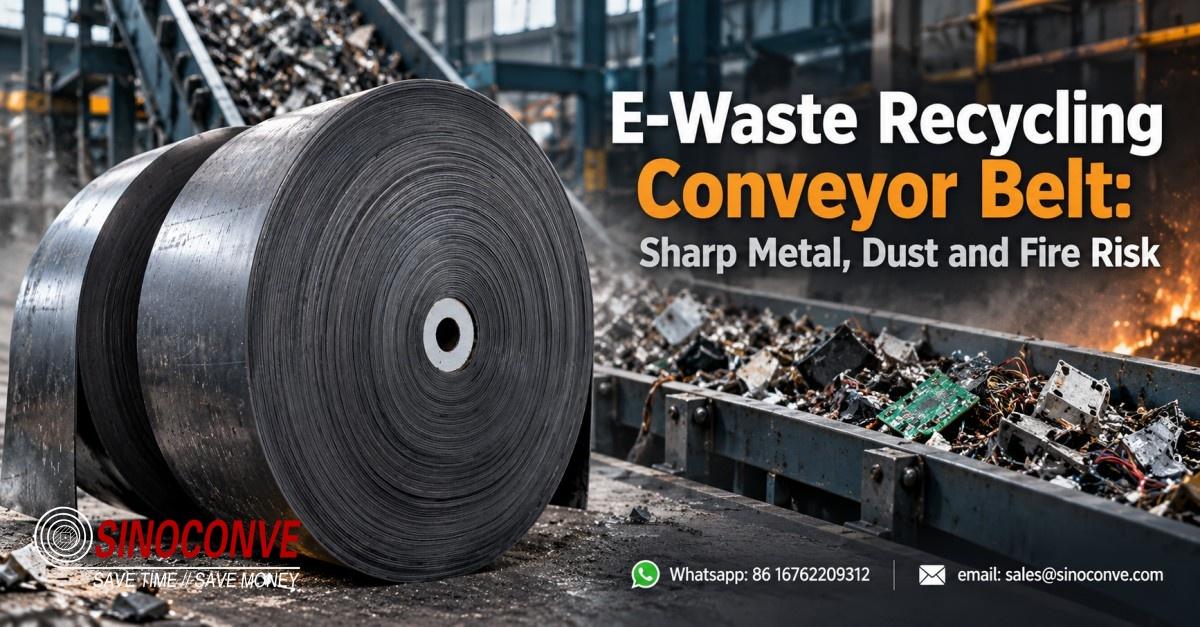 E-Waste Recycling Conveyor Belt: Sharp Metal, Dust and Fire Risk