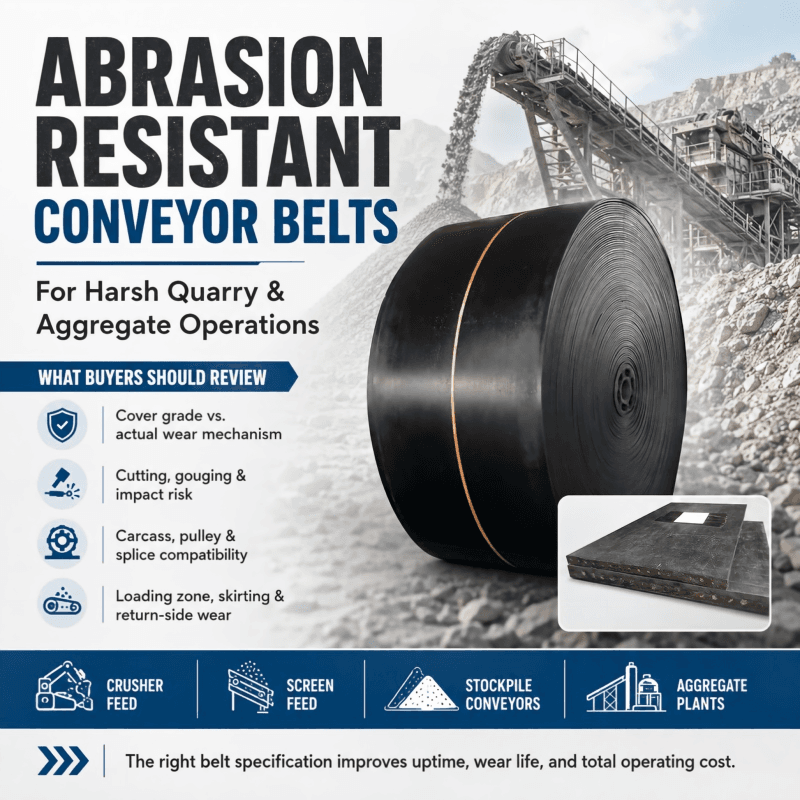 Abrasion Resistant Conveyor Belts for Harsh Quarry and Aggregate Operations