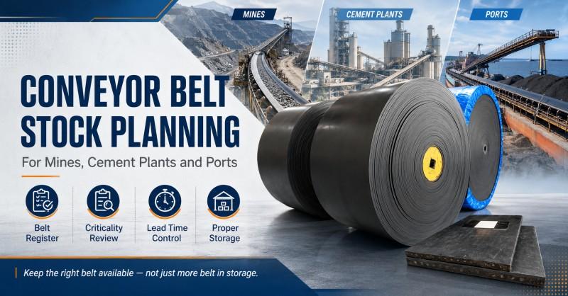 Conveyor Belt Stock Planning for Mines, Cement Plants and Ports