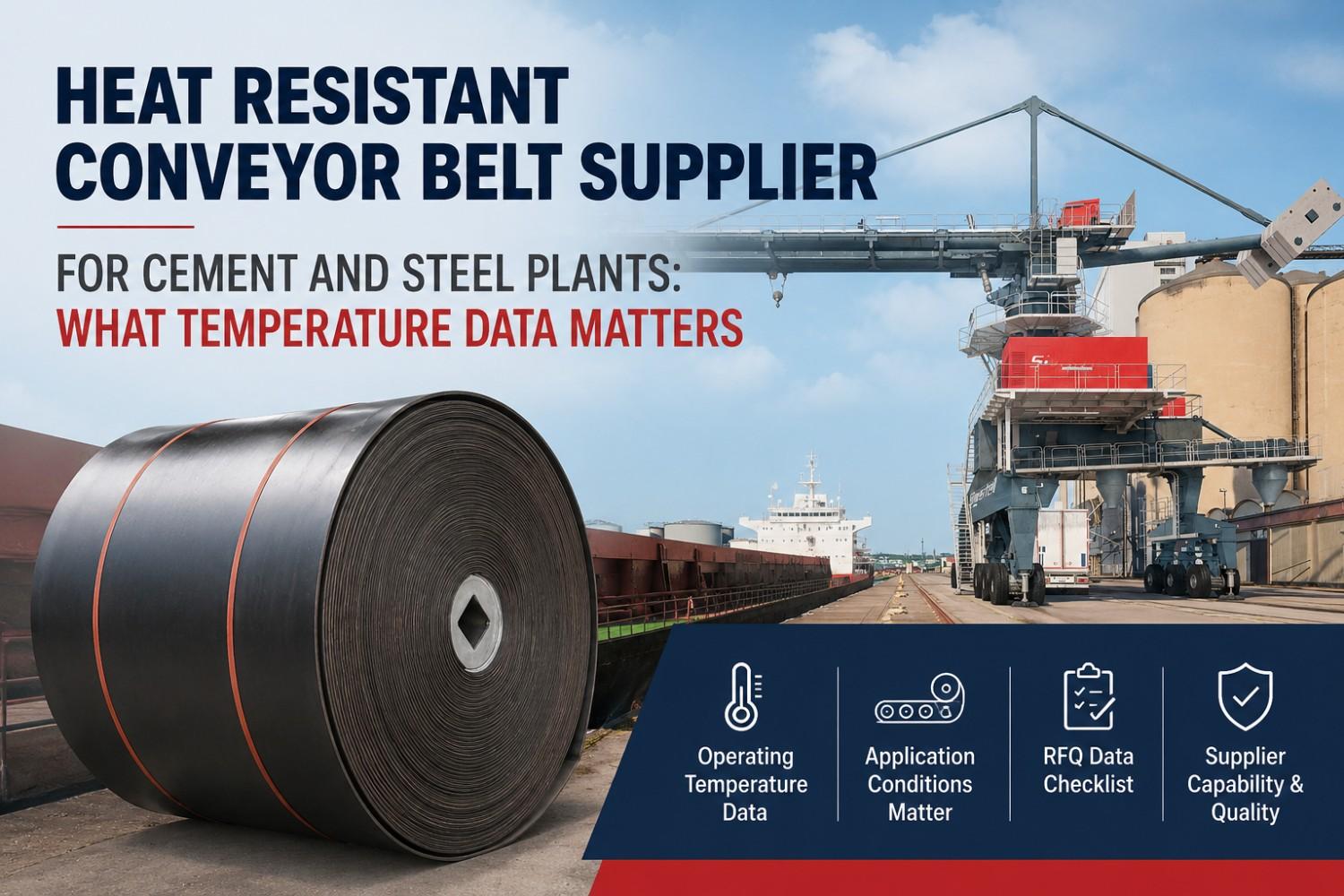 Heat Resistant Conveyor Belt Supplier for Cement and Steel Plants: What Temperature Data Matters