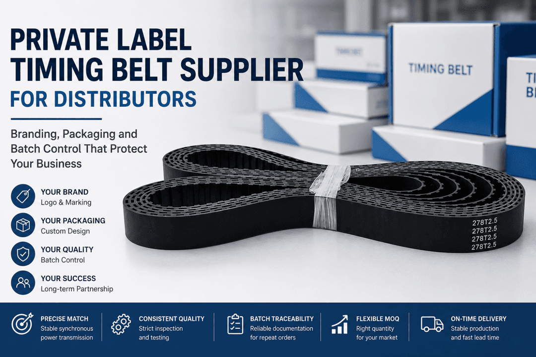 Private Label Timing Belt Supplier for Distributors: Branding, Packaging and Batch Control