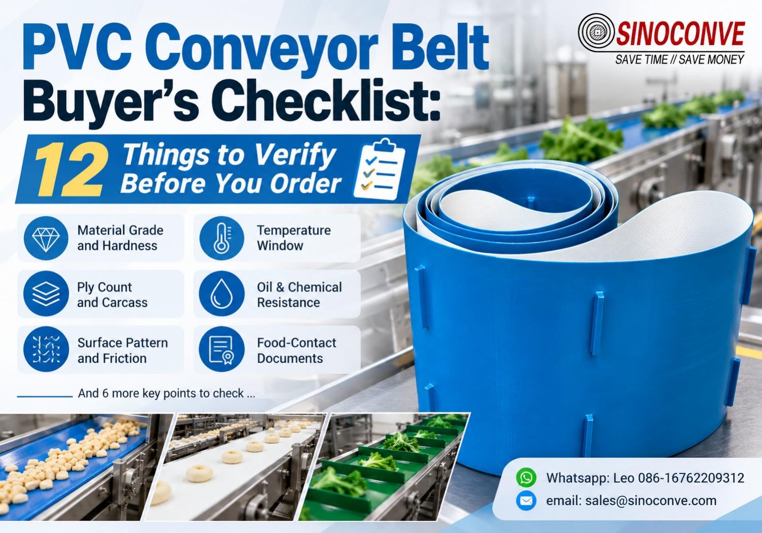PVC Conveyor Belt Buyer's Checklist: 12 Things to Verify Before You Order
