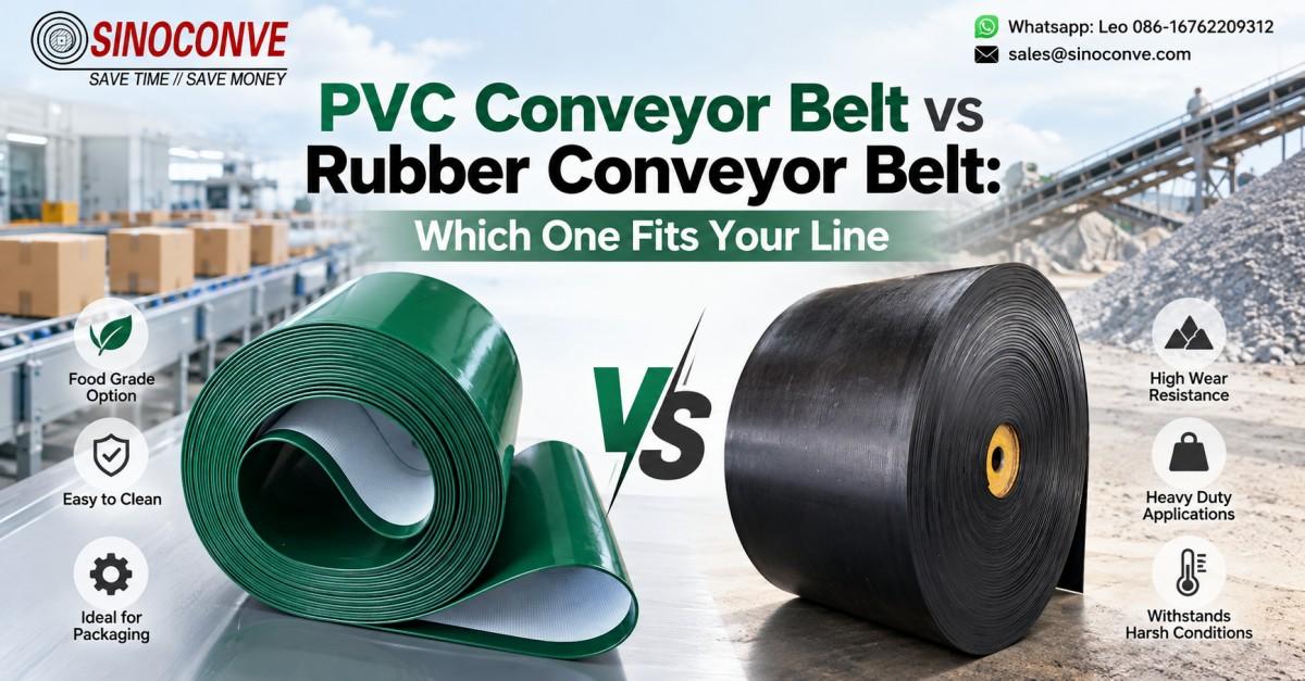 PVC Conveyor Belt vs Rubber Conveyor Belt: Which One Fits Your Line